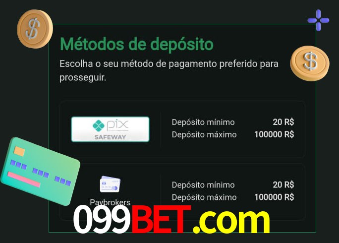 O cassino 099bet.com oferece uma grande variedade de métodos de pagamento